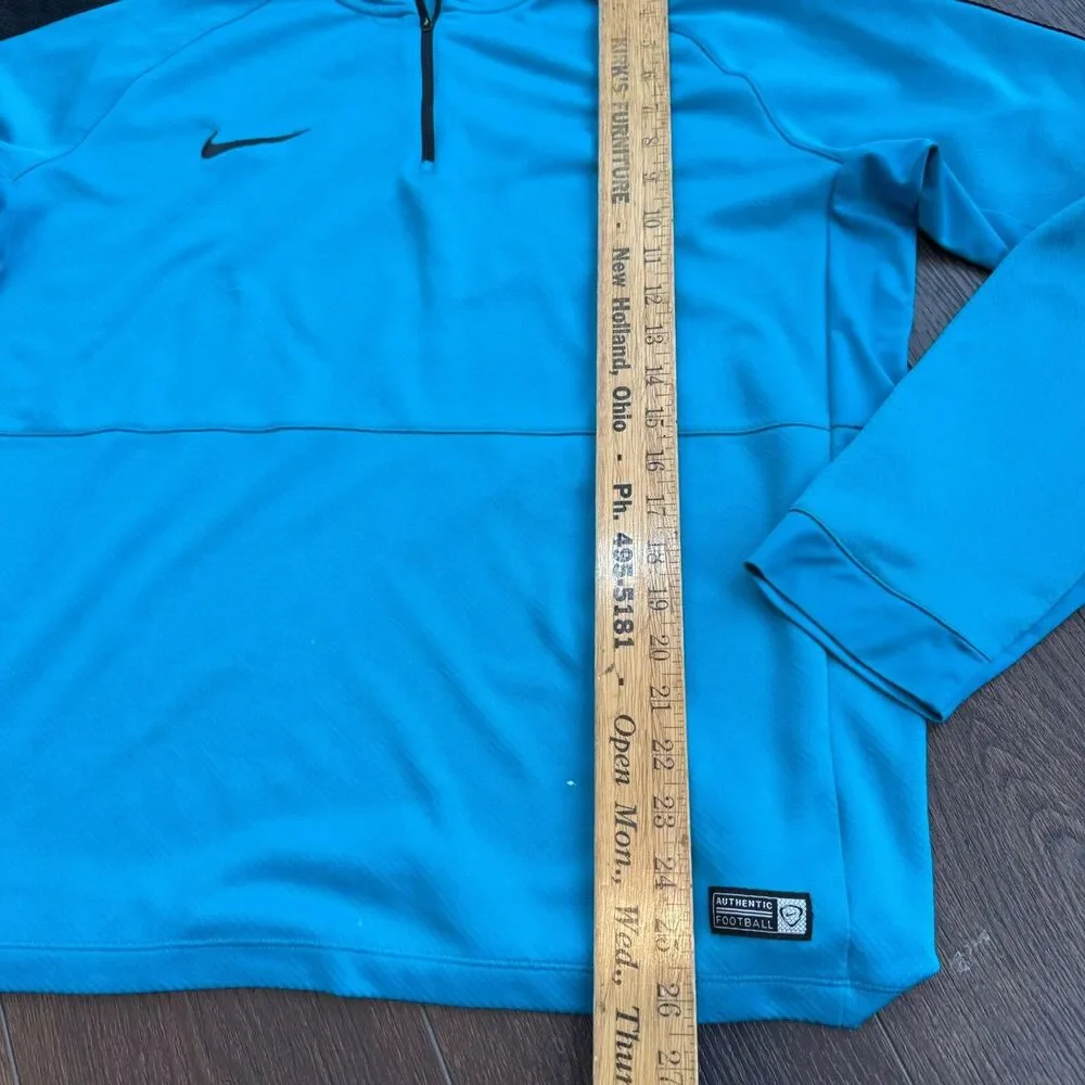 Nike Drill 1/4 Zip Pullover Mens Sz XL Soccer Top Dri-Fit Thumbholes Teal